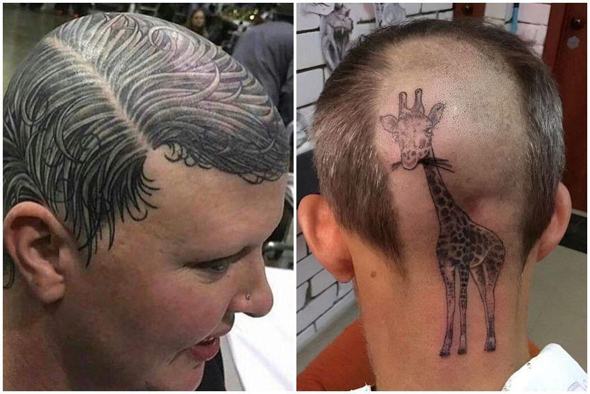 9 Potret Tato Nyeleneh di Bagian Rambut, Langsung Jadi Pusat Perhatian