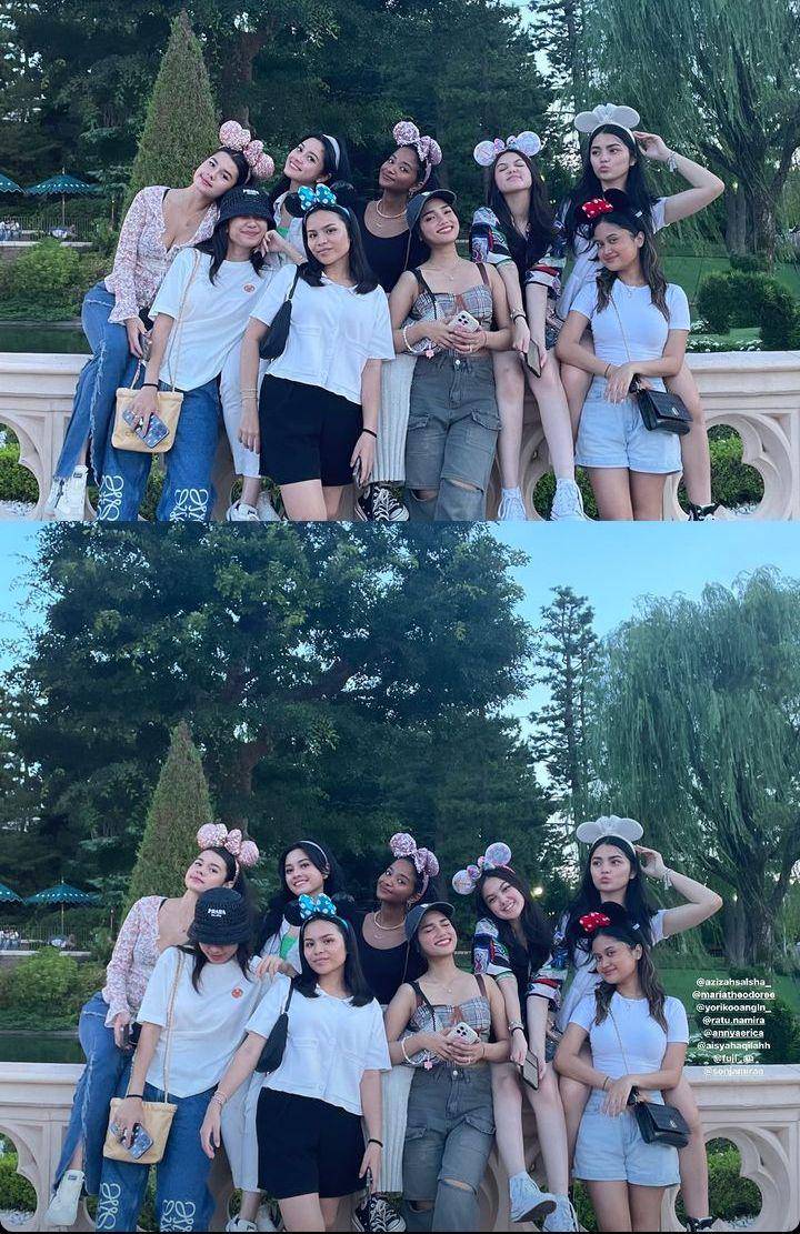 Fuji liburan di disneyland (Instagram.com/shasha_ng)