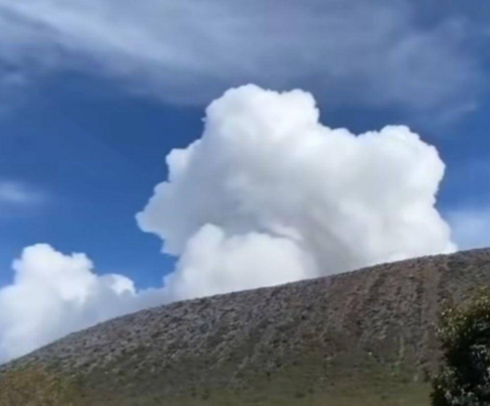 Erupsi di Gunung Api Dempo terekam di kamera warga (Dok: istimewa)