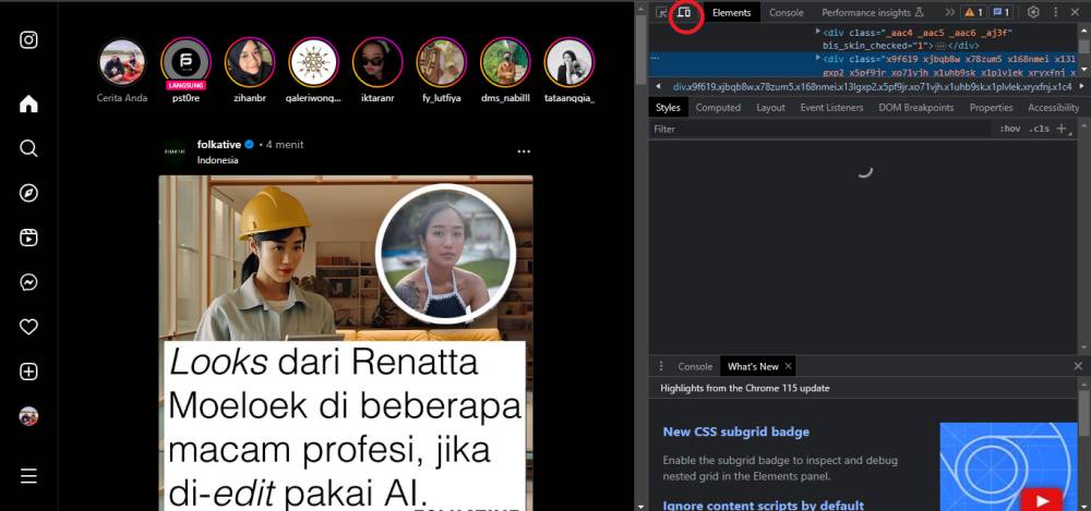 ilustrasi membuat Instagram Story dari laptop atau PC (IDN Times/Putri Intan Nur Fauziah)