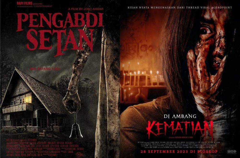 Film dengan cerita kepala keluarga bersekutu dengan iblis  (dok. Rapi Films / Pengabdi Setan | dok. MVP Pictures / Di Ambang Kematian)