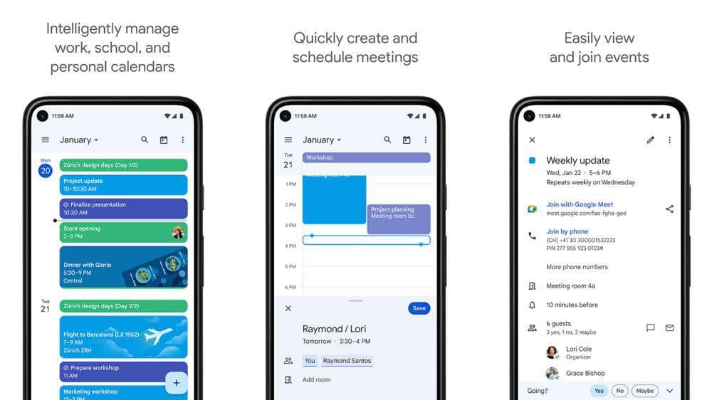 Google Calendar (dok. Google)