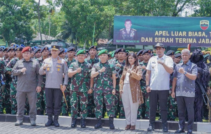 Walikota Medan, Bobby Nasution menghadiri Apel Luar Biasa dalam rangka Sertijab Pangdam I/BB (Dok. Istimewa)