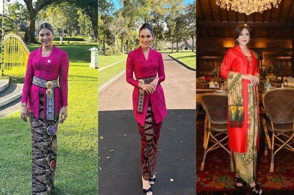 7 Model Kebaya Etnik ala Istri Pejabat, Kelihatan Tetap Berkelas