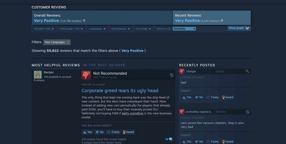 ulasan game di Steam (dok. Steam)