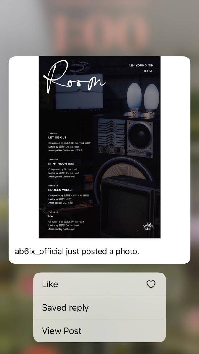 poster debut solo Lim Young Min salah unggah di akun Instagram resmi AB61X (dok. theqoo)