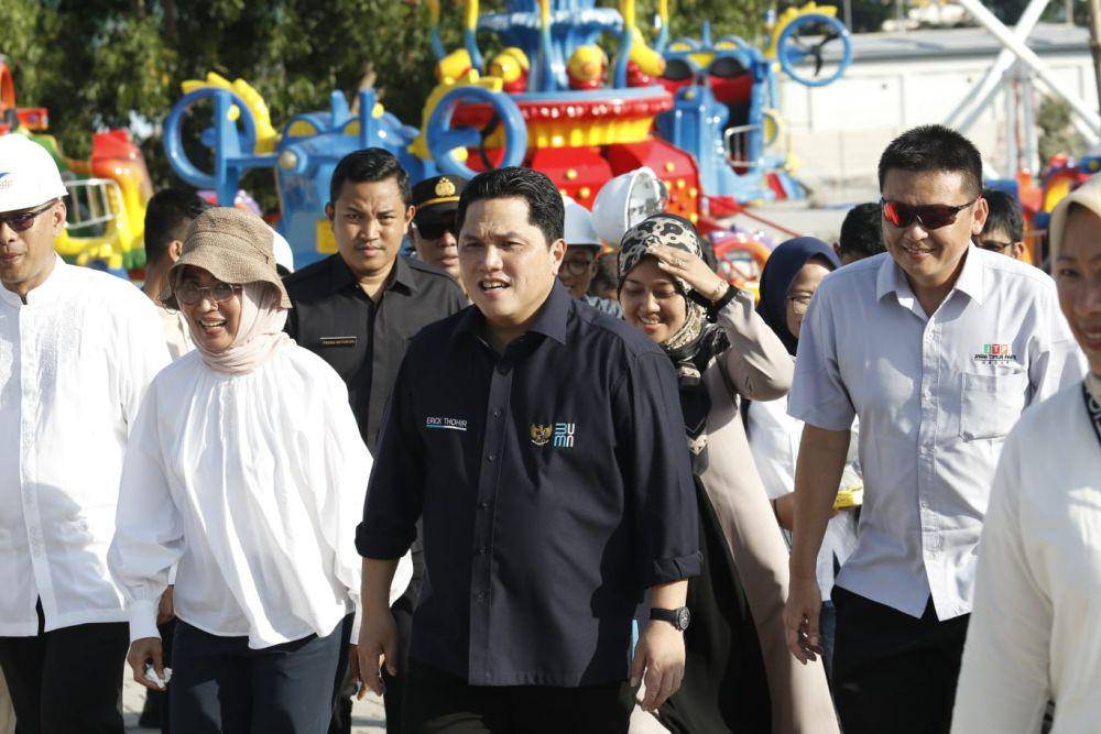 Menteri BUMN Erick Thohir memantau Kawasan Bakauheni Harbour City (BHC) (Dok. ASDP)