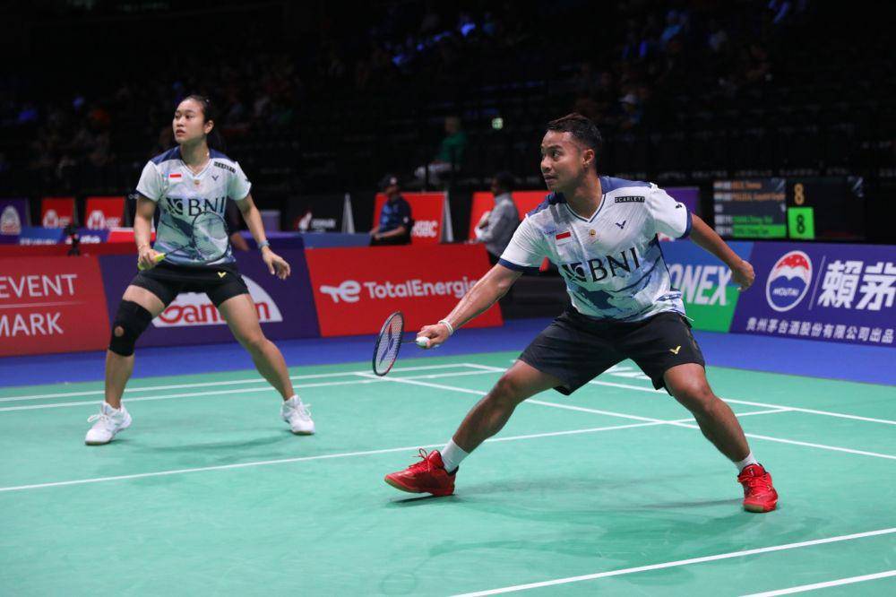 Rehan Naufal Kusharjanto/Lisa Ayu Kusumawati di Kejuaraan Dunia Bulu Tangkis 2023 (dok. PP PBSI)