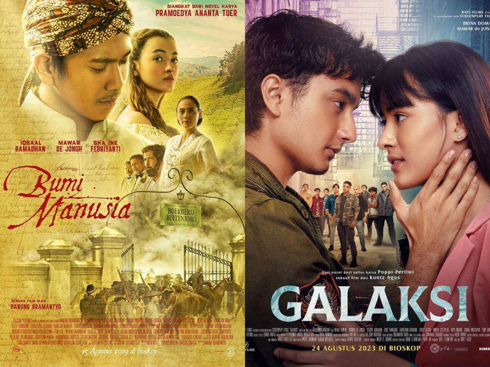 film-film yang dibintangi Mawar de Jongh (dok. Falcon Pictures/Bumi Manusia, dok. Rapi Films/Galaksi)