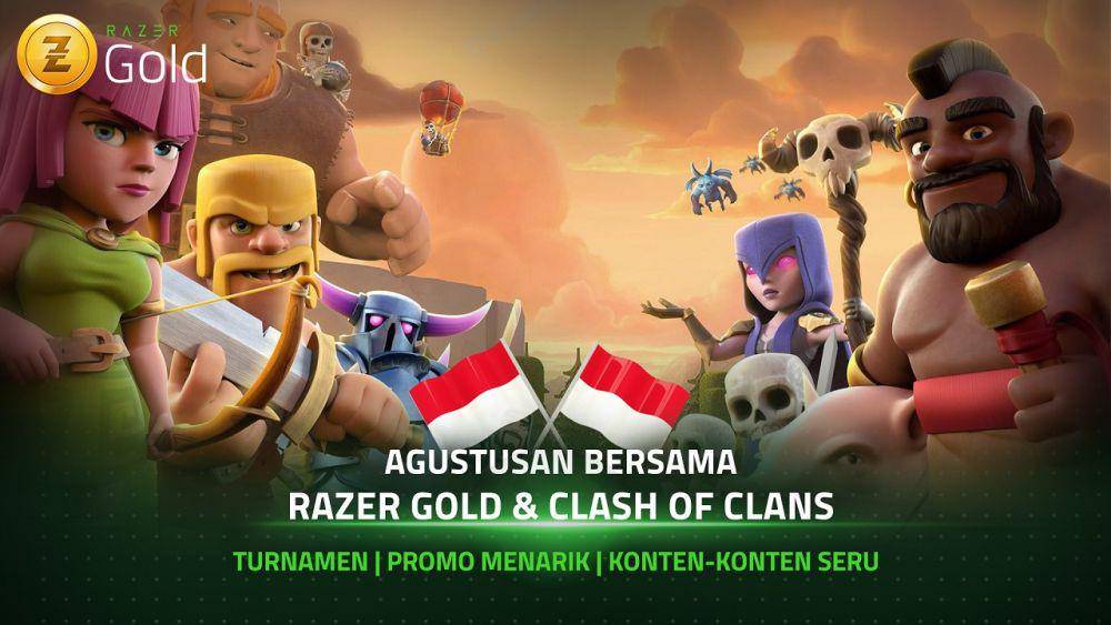 Razer Gold Luncurkan Promo Besar Agustus 2023 Bersama Clash of Clans!