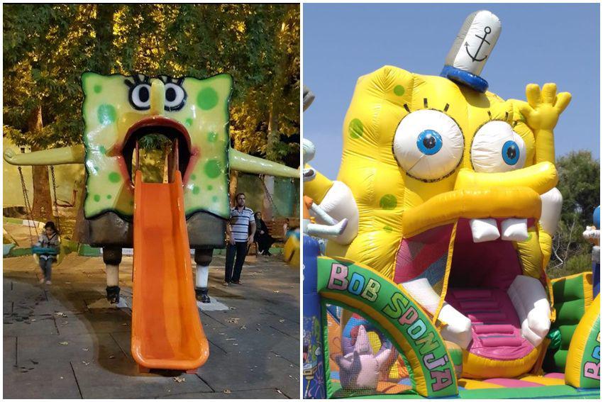10 Objek Bentuk SpongeBob Paling Creepy, Senyumannya Jadi Hilang