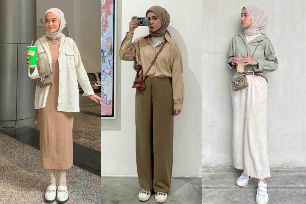 8 Ide Styling Kemeja Polos ala Yure Zalina, Look Stylish!