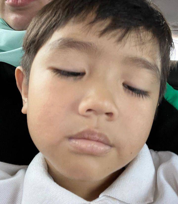 anak Bella Shofie jatuh di sekolah (Instagram.com/bellashofie_rigan)