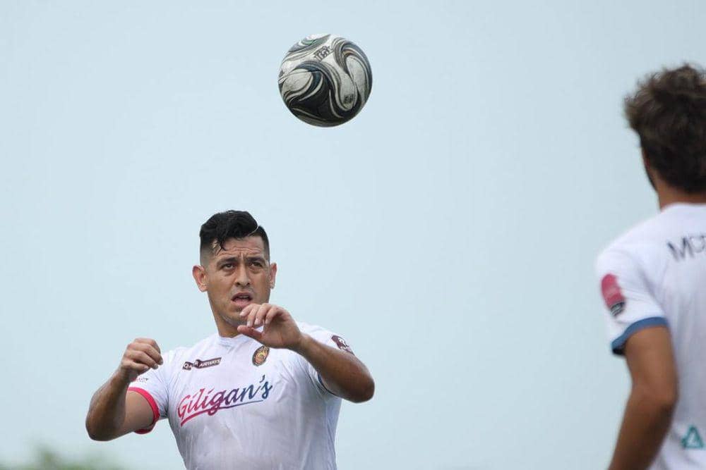 Abraham Placito sedang berlatih bersama Stallion Laguna FC. (Instagram.com/stallion.laguna.fc)