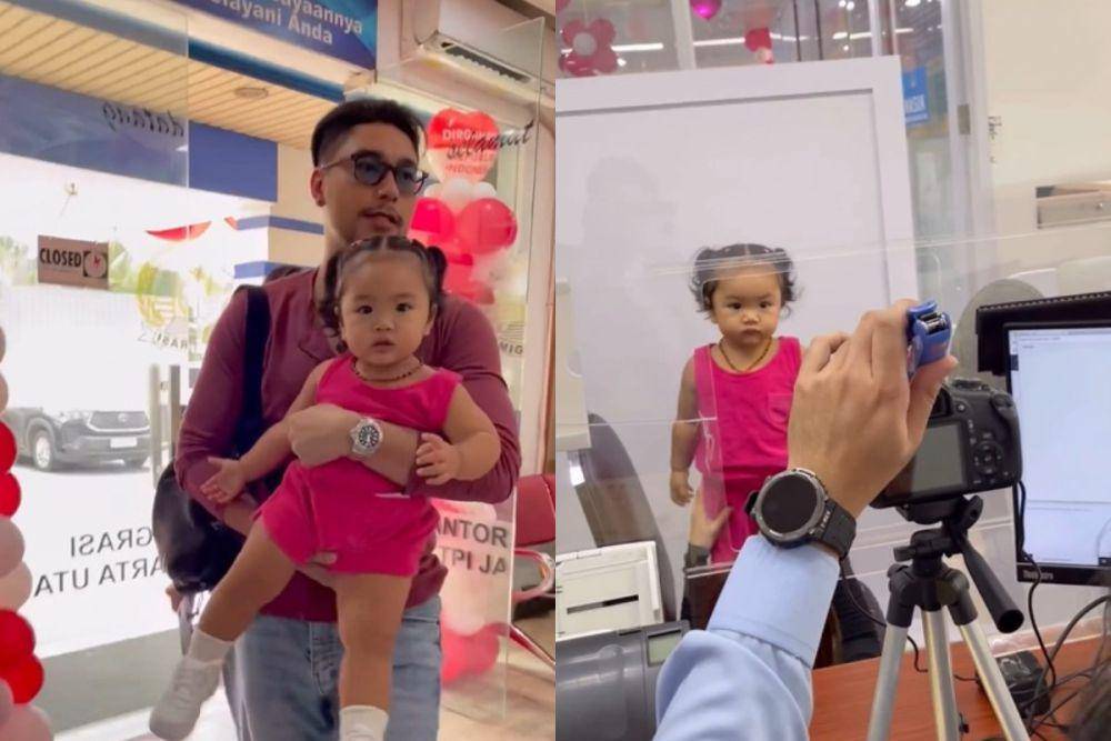 potret Xarena membuat paspor (instagram.com/sitibadriah)