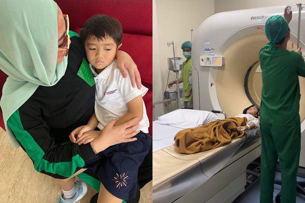Jatuh di Sekolah, 7 Potret Anak Bella Shofie Dirawat di Rumah Sakit