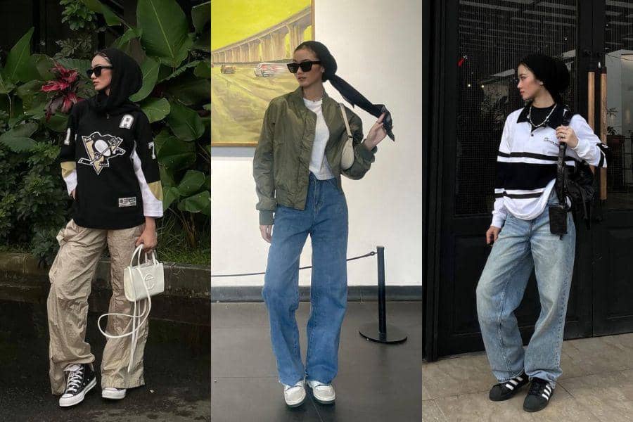 9 Ide OOTD Hijab Boyish ala Andini Ajeng, Memikat Mata!