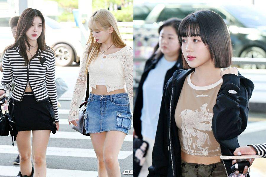 Dayeon, Mashiro, dan Hikaru Kep1er menuju ke Jakarta (dok. OSEN)