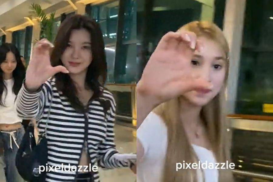 Dayeon dan Bahiyyih Kep1er di Bandara Soetta (twitter.com/pixeIdazzle)