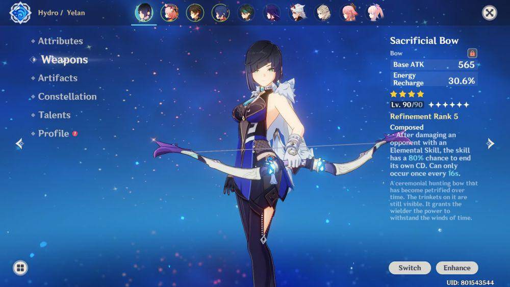 Sacrificial Bow (dok. HoYoverse/Genshin Impact)