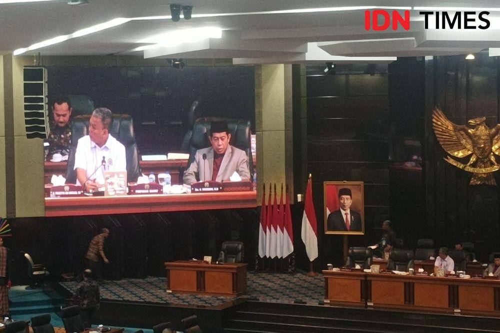 Rapat Banggar DPR DKI Jakarta Jumat (25/8/2023). (IDN Times/Dini Suciatiningrum)