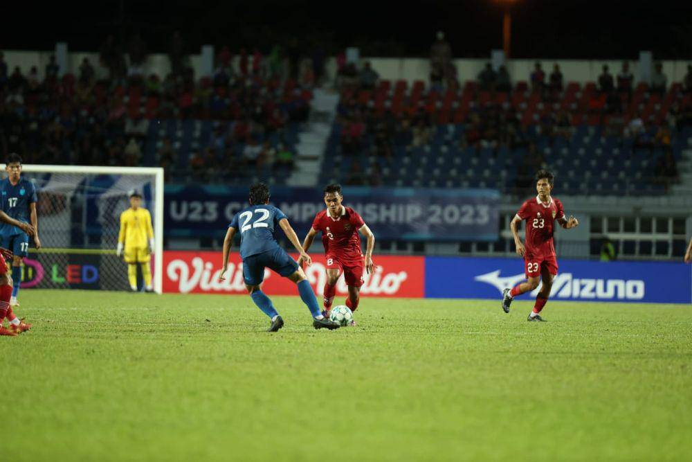Timnas U-23 lawan Thailand di Piala AFF U-23. (dok. PSSI)