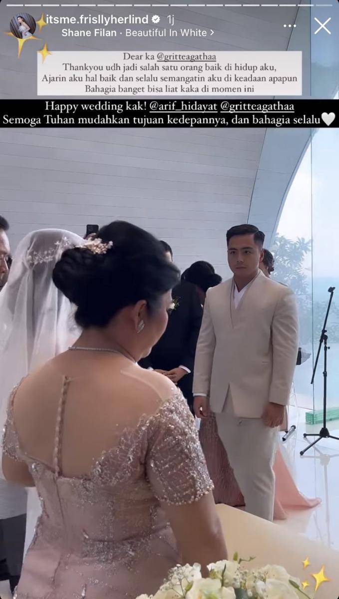 potret Gempita jadi bridesmaid di pernikahan Gritte Agatha dan Arif Hidayat (Instagram.com/itsme.frisllyherlind)