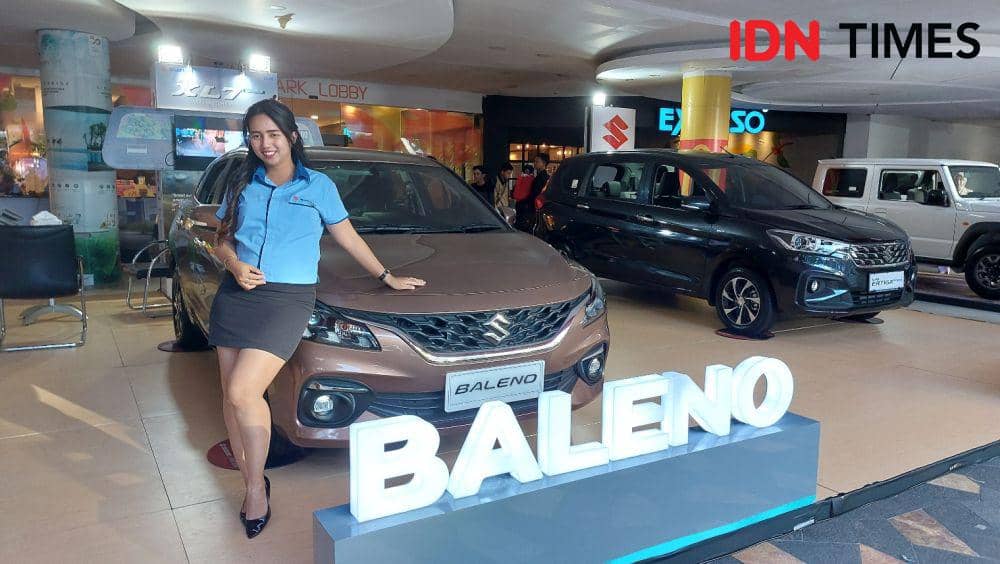 Suzuki perkenalkan Baleno varian terbaru di warna beige. (IDN Rimes/Fatmawati)