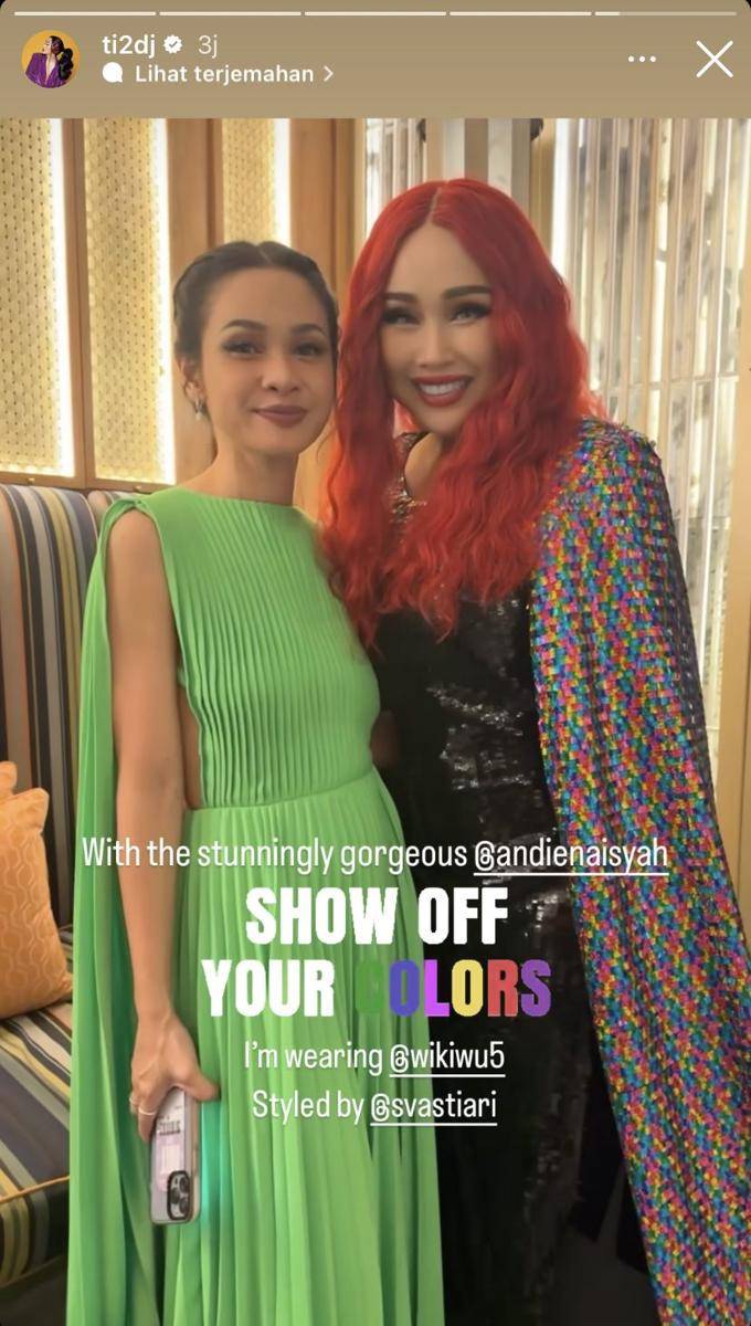potret artis di red carpet MACAN Gala 2023 (Instagram.com/titi2dj)