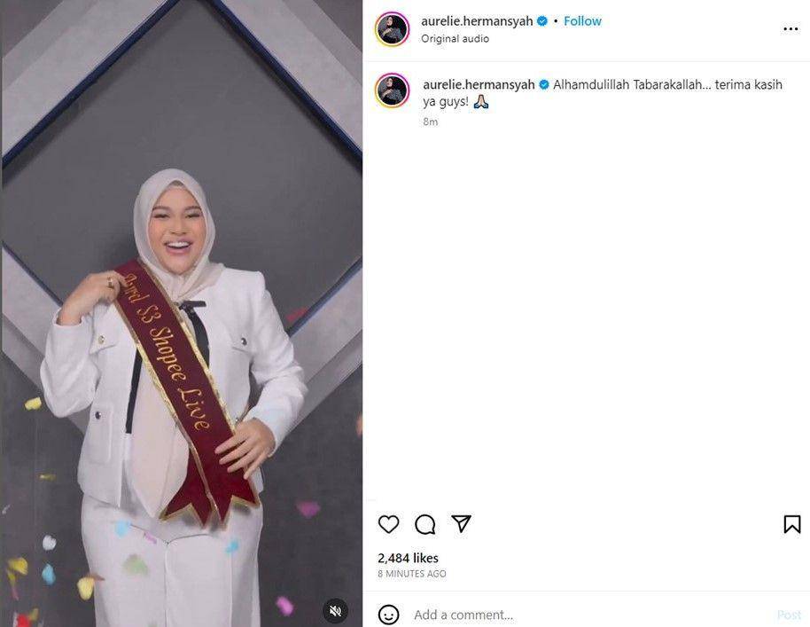 Tangkapan layar Instagram Aurel Hermansyah (Instagram/aurelie.hermansyah)
