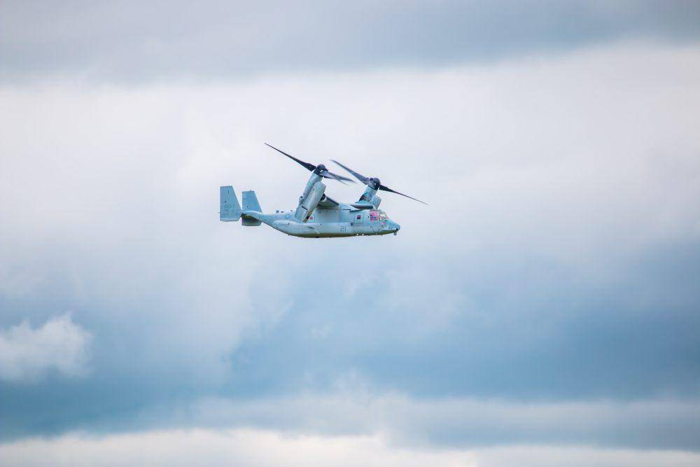 ilustrasi V-22 Osprey milik AS (Unsplash.com/Dylan McLeod)