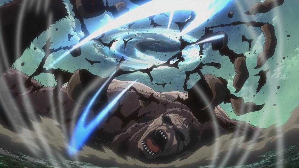 Levi Ackerman vs. Beast Titan (dok. WIT STUDIO/Attack on Titan)