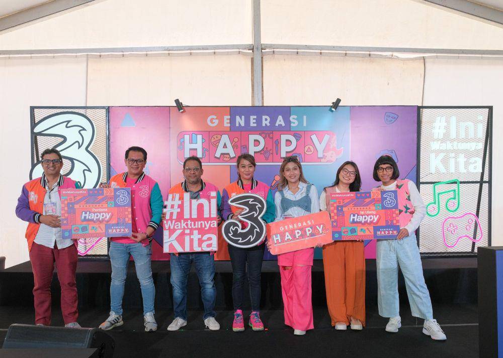 Pendukung acara Festival Generasi Happy menemui media sebelum kegiatan berlangsung, Sabtu (26/8/2023). (Dok. Tri)