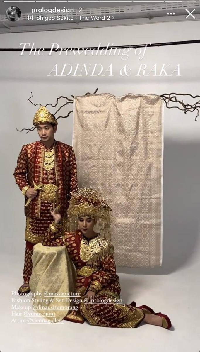 potret prewedding Adinda Thomas dan Raka Akmal (Instagram.com/_prologdesign)