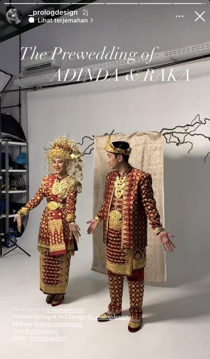 potret prewedding Adinda Thomas dan Raka Akmal (Instagram.com/_prologdesign)