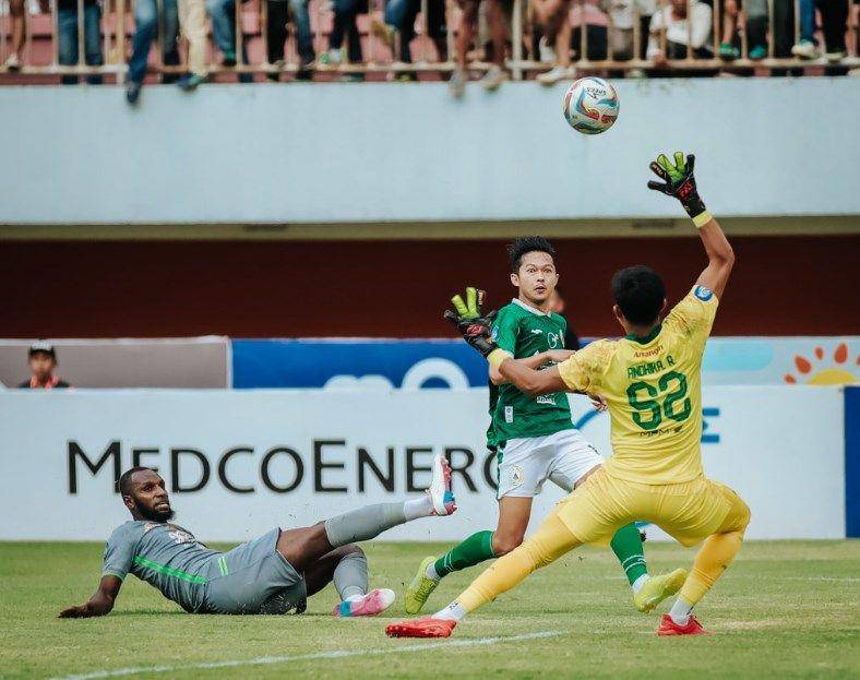 PSS Sleman vs Persebaya Surabaya dalam laga pekan ke-10 BRI Liga 1 2023/24 di Stadion Maguwoharjo, Sleman, Sabtu (26/8/2023). (Dok. PSS)