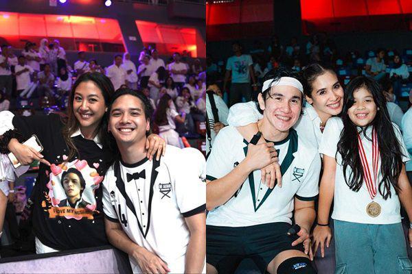 9 Potret Istri The Actors di Bahkan Voli, Kaus Sherina Heboh