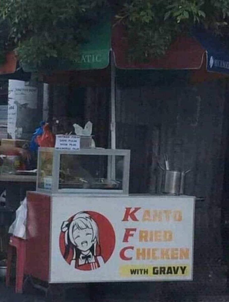 potret nama restoran fried chicken pelesetan KFC (reddit.com/user/TheOfficialMemeLord)