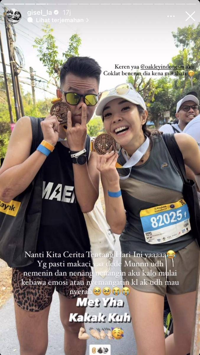 potret artis ramaikan event marathon di Bali (Instagram.com/gisel_la)