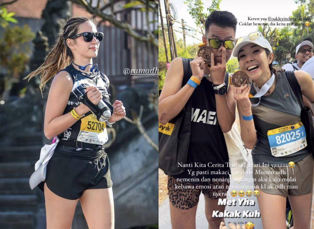 potret artis ramaikan event marathon di Bali (Instagram.com/gisel_la | Instagram.com/bestiesport)