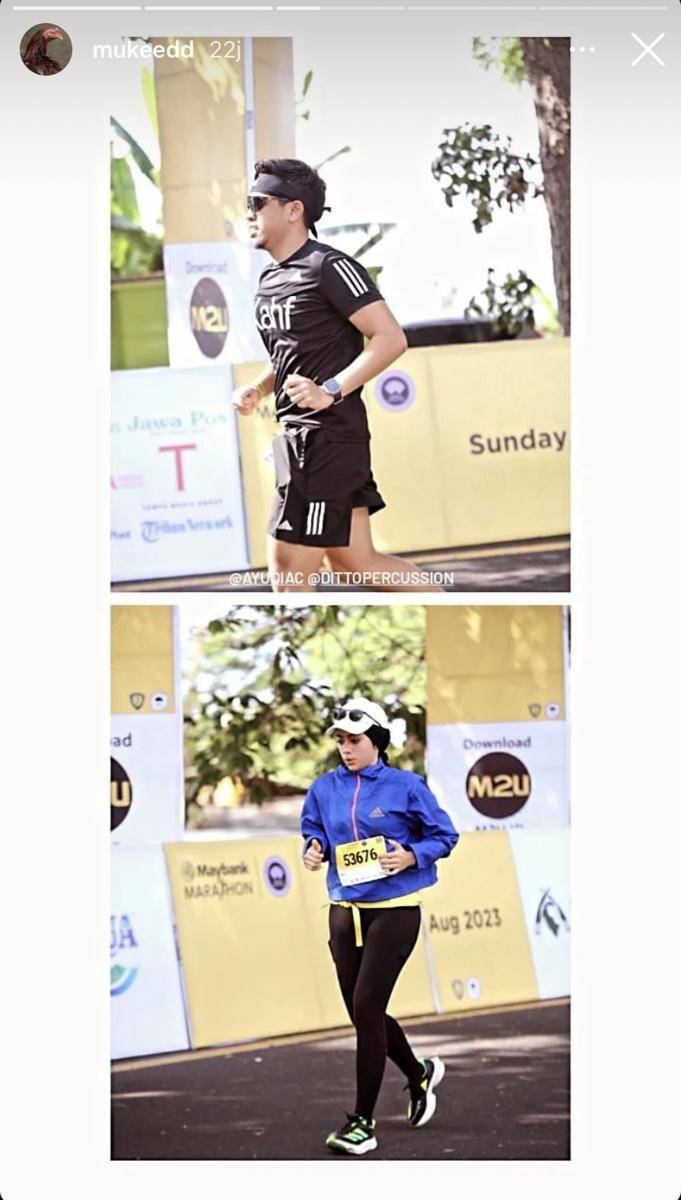 potret artis ramaikan event marathon di Bali (Instagram.com/mukeedd)