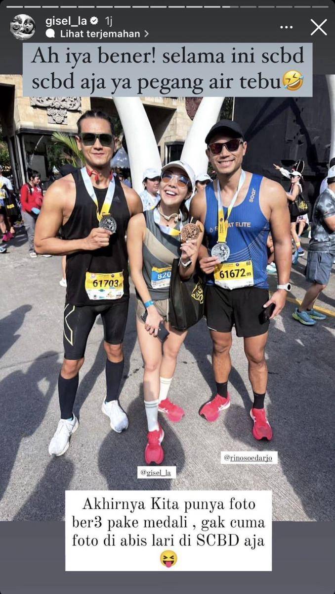 potret artis ramaikan event marathon di Bali (Instagram.com/gisel_la)