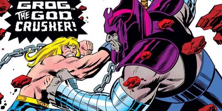 sosok Thor melawan Grog (dok. Marvel Comics)