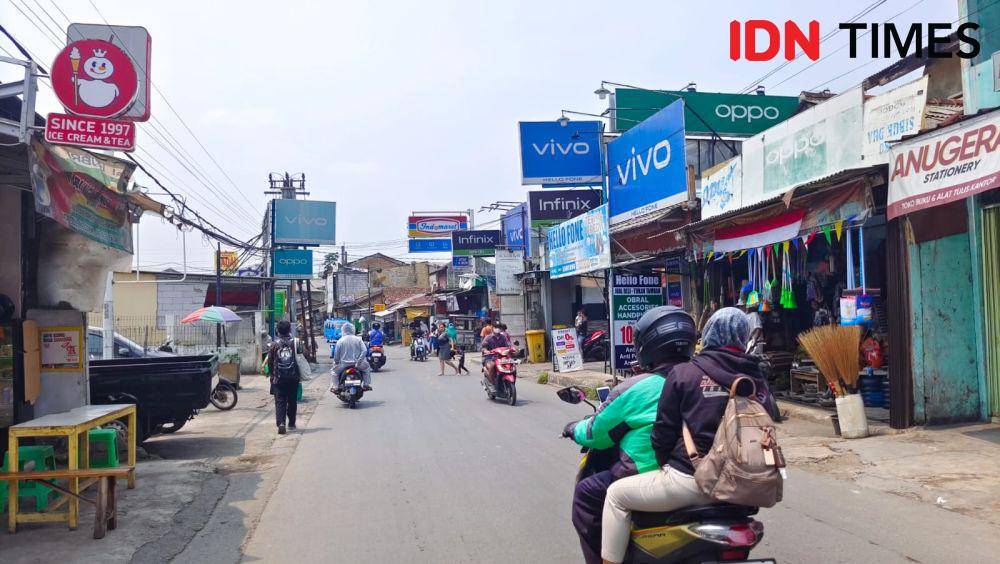 Jalan raya Citayam yang berada tidak jauh dari pembangunan Pasar Citayam, Cipayung, Kota Depok. (IDNTimes/Dicky)