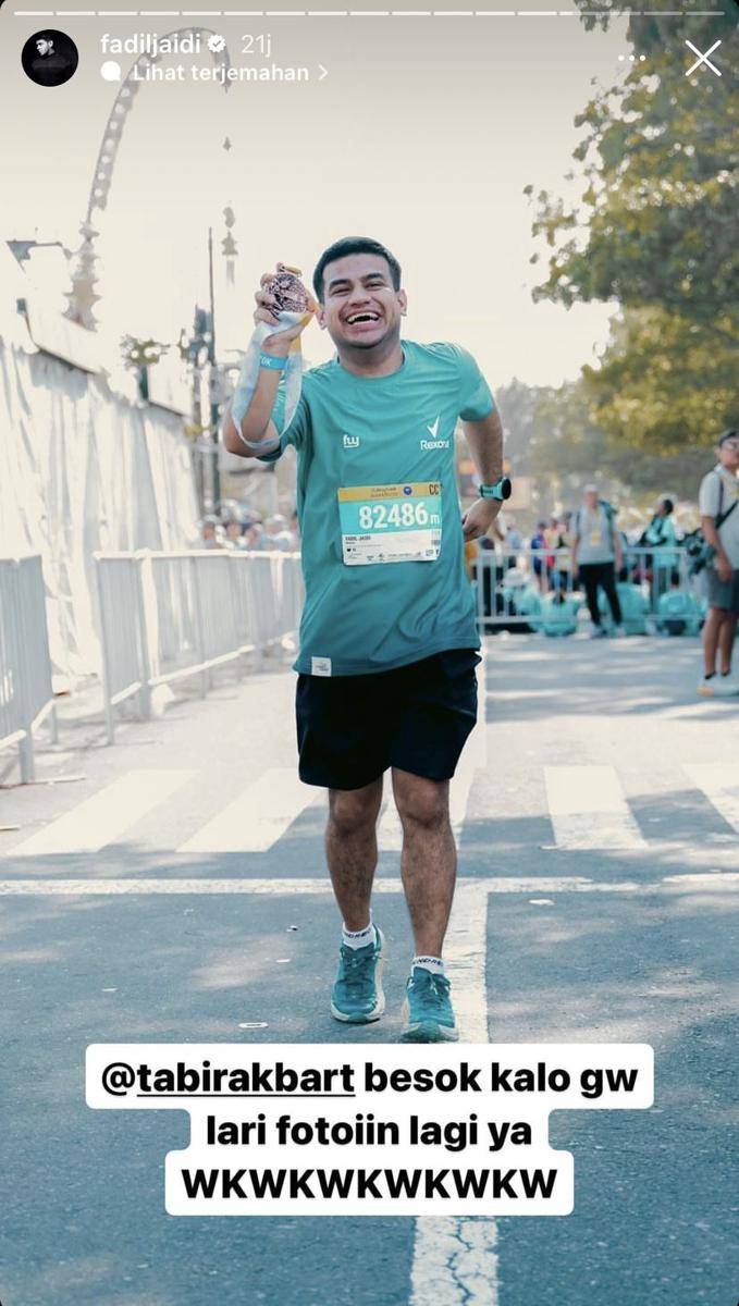 potret artis ramaikan event marathon di Bali (Instagram.com/fadiljaidi)