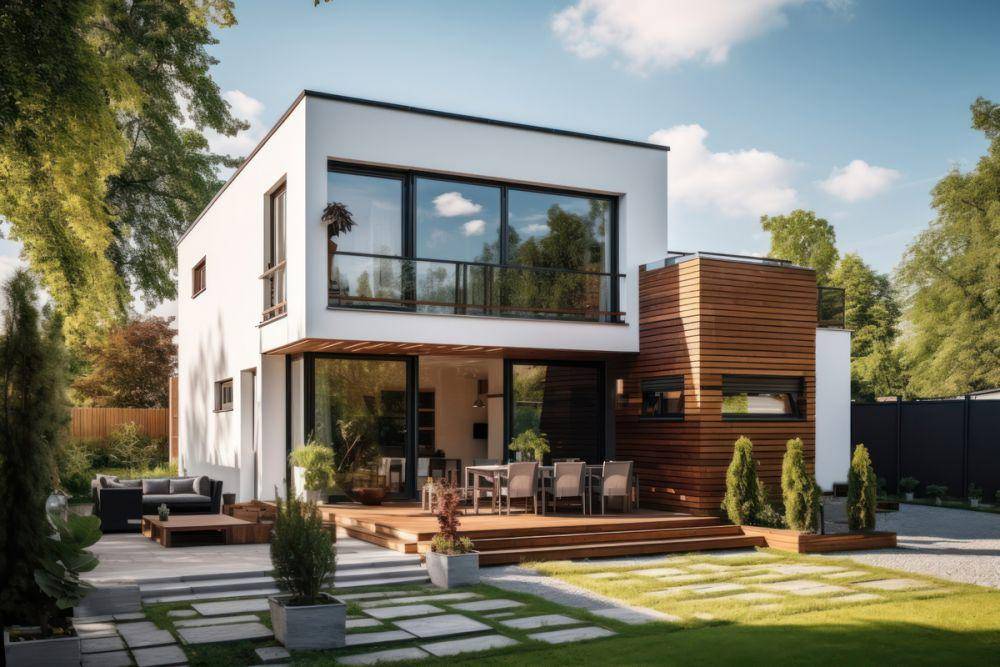 ilustrasi desain fasad rumah modern (rawpixel.com/Nunny)