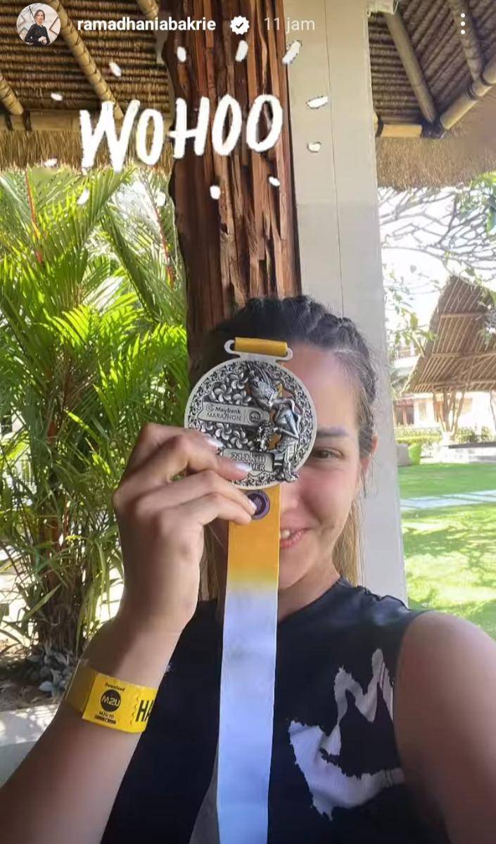 Nia Ramadhani Marathon di Bali (Instagram.com/ramadhaniabakrie)