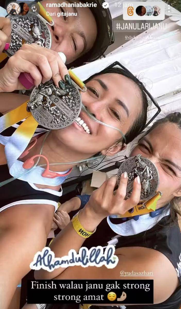 Nia Ramadhani Marathon di Bali (Instagram.com/ramadhaniabakrie)
