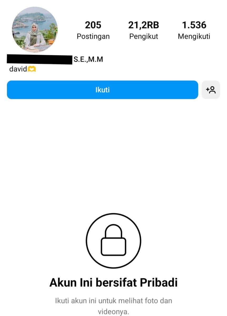 Penampakan selebgram APS. (Instagram/@ade****************).