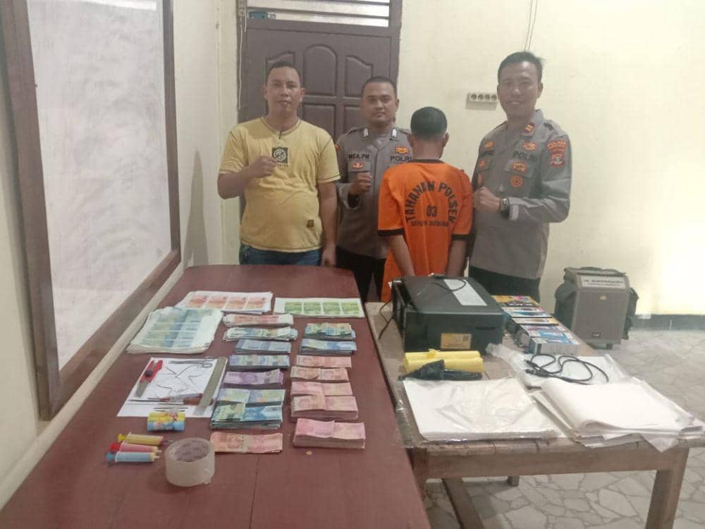 Waspada Uang Palsu! Polisi Sita Rp120 Juta di Lampung Tengah